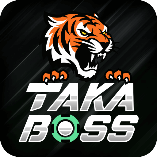 Takaboss 50% rebate promotion banner with mobile casino app and money cashback